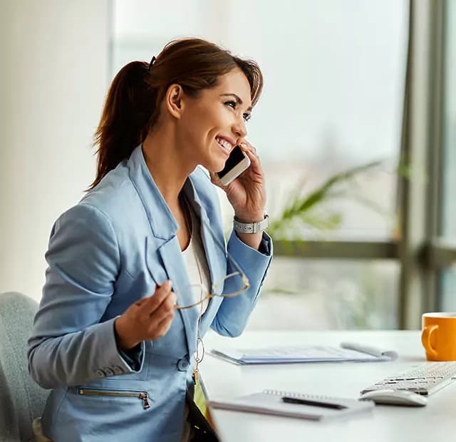 Person working at desk